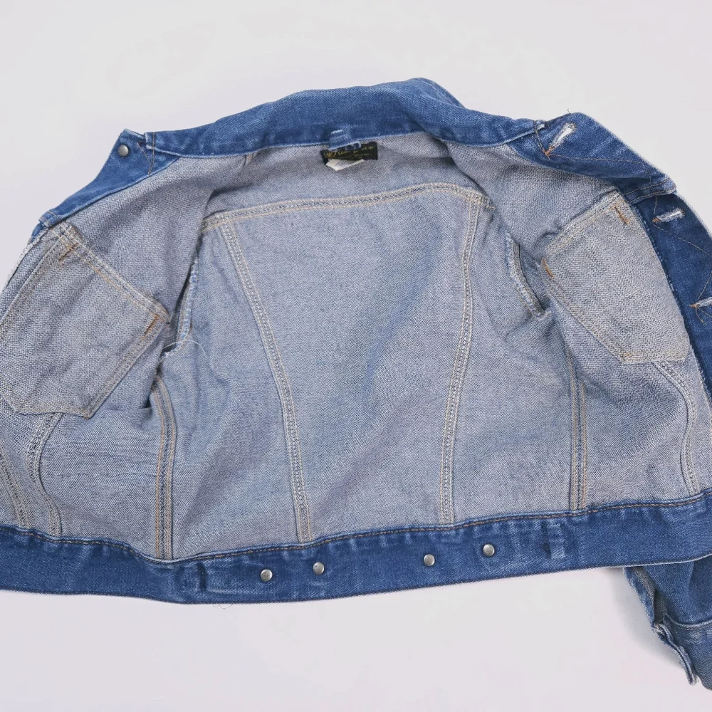 Wrangler Vintage No Fault Denim 100% Cotton USA Kids Denim Jacket Jeans 10